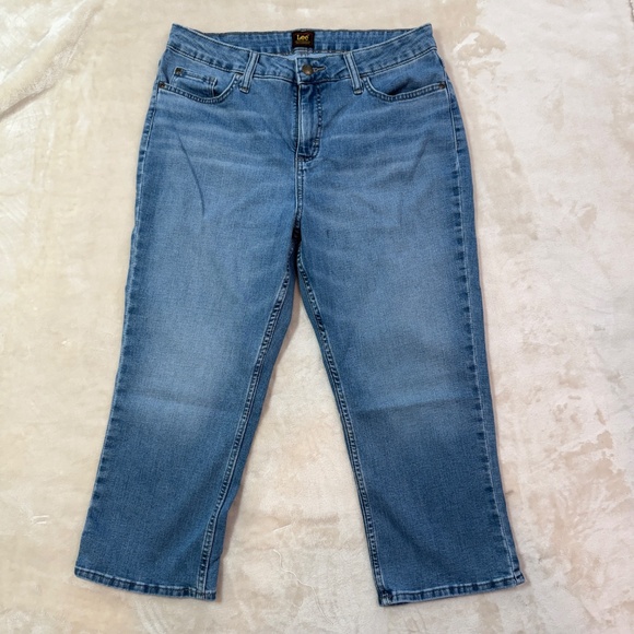 Lee Cropped Capri Straight Leg / Boyfriend Denim - i 14 - Picture 1 of 5